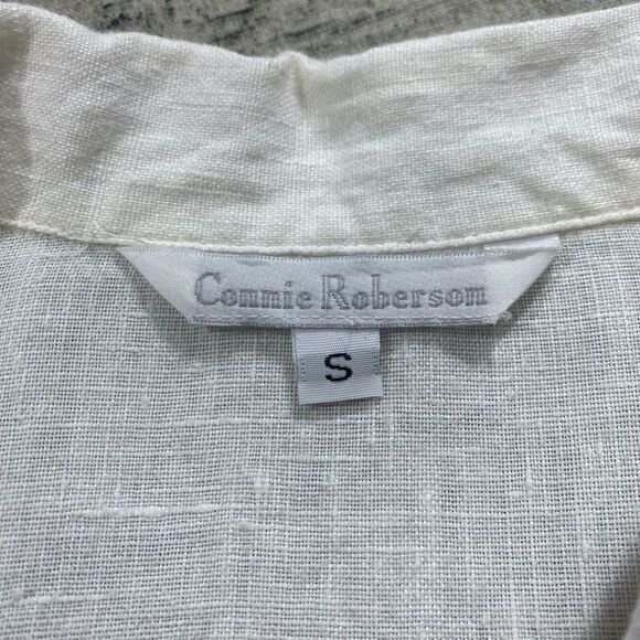 Connie Roberson Womens S Button‎ Cardigan Jacket 100% Linen Vtg USA - Picture 10 of 11